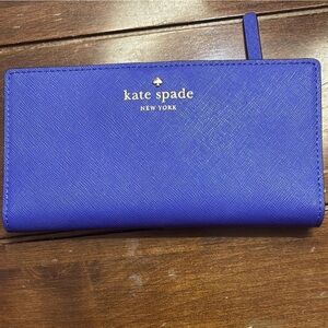 ♠️ Kate Spade New York Stacy Slim Bifold Wallet, BajaBlue EUC!